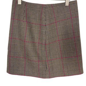 & Other Stories Plaid Tartan Mini Skirt Womens 2 Tan Black Lined Career Academia